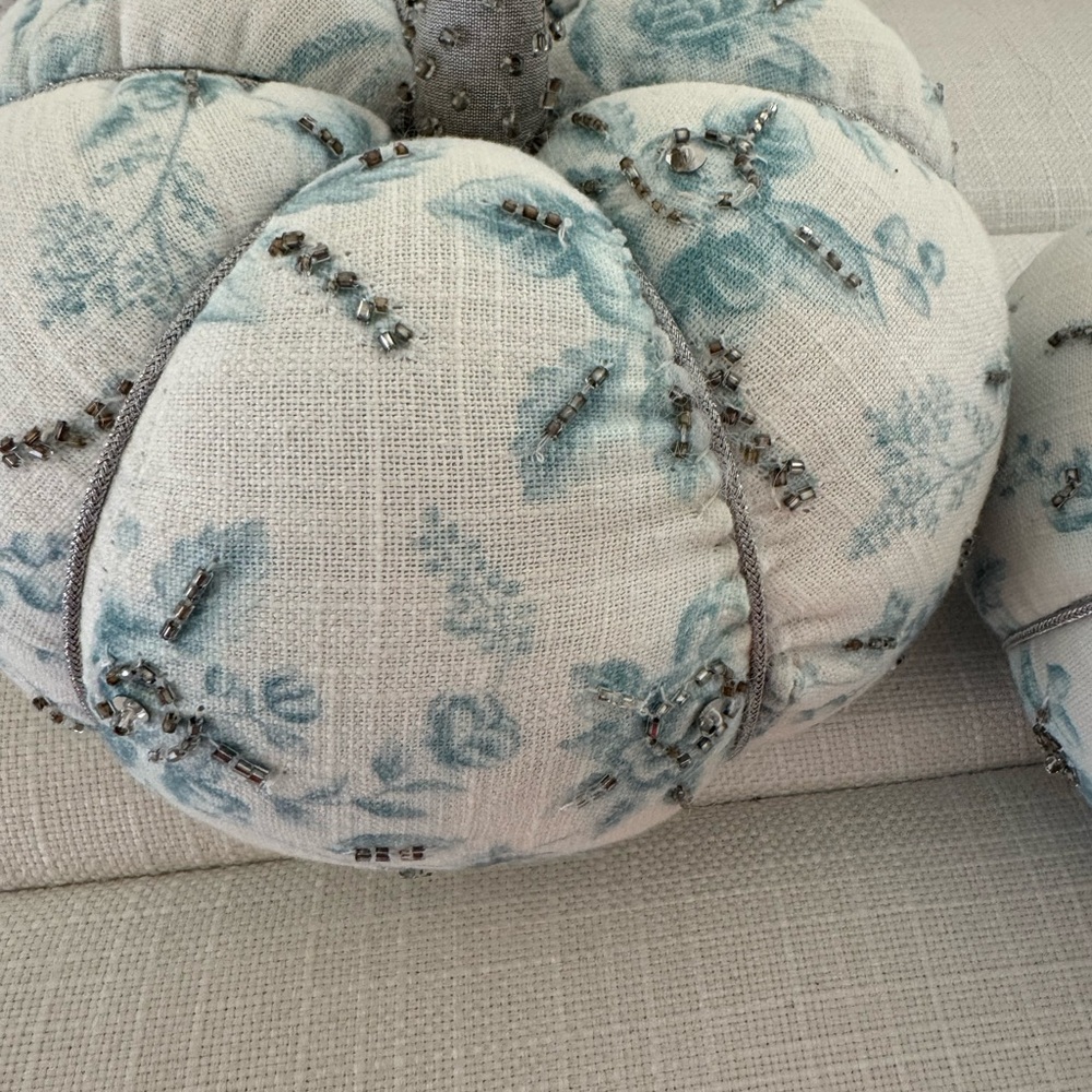 Floral Fabric Pumpkins Decor - Picture 3 of 7